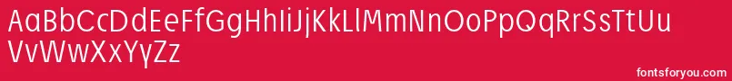 JosefReducedLight Font – White Fonts on Red Background