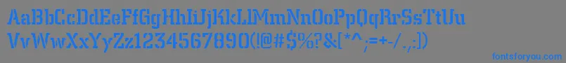 フォントCitystedmed – 灰色の背景に青い文字