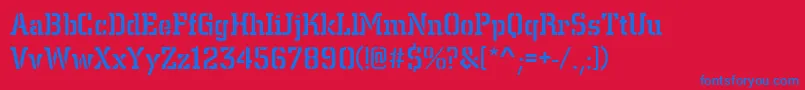 Citystedmed Font – Blue Fonts on Red Background