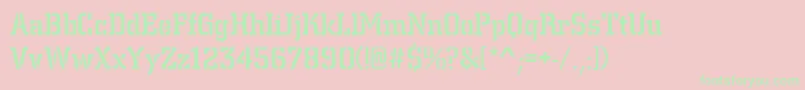 Citystedmed Font – Green Fonts on Pink Background