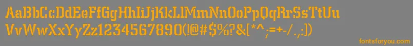 Citystedmed Font – Orange Fonts on Gray Background