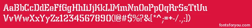 Citystedmed Font – White Fonts on Red Background