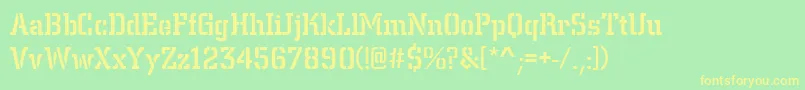 Citystedmed Font – Yellow Fonts on Green Background