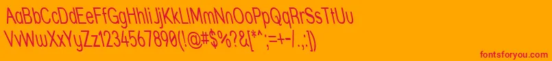 フォントStreetThinReverseItalic – オレンジの背景に赤い文字