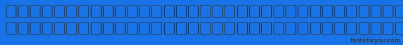 Bodfwf-Schriftart – Schwarze Schriften auf blauem Hintergrund