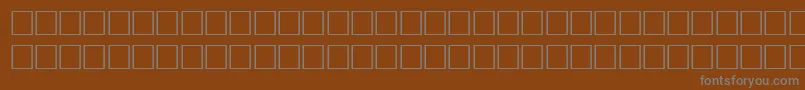 Bodfwf-Schriftart – Graue Schriften auf braunem Hintergrund