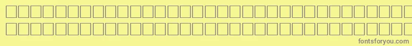 Bodfwf-Schriftart – Graue Schriften auf gelbem Hintergrund