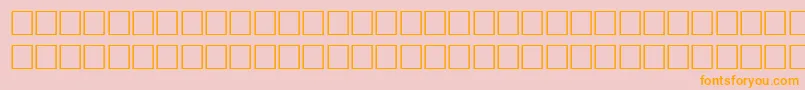 Bodfwf-Schriftart – Orangefarbene Schriften auf rosa Hintergrund