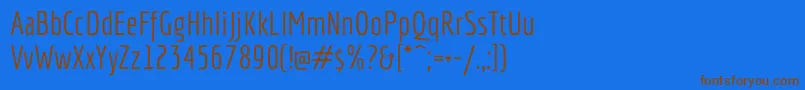 Police EconomicaRegular – polices brunes sur fond bleu