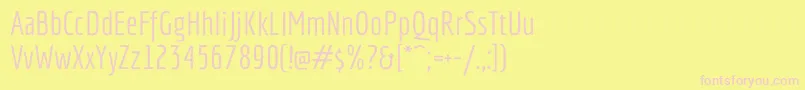 EconomicaRegular Font – Pink Fonts on Yellow Background