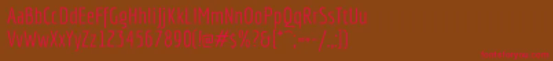 EconomicaRegular Font – Red Fonts on Brown Background