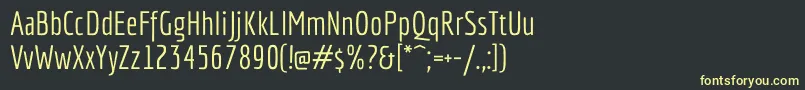 EconomicaRegular Font – Yellow Fonts on Black Background