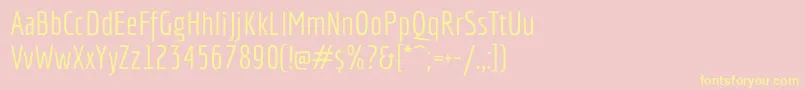 EconomicaRegular Font – Yellow Fonts on Pink Background