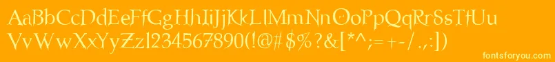 No Font – Yellow Fonts on Orange Background
