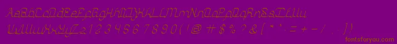 AuthenticLoveLight-Schriftart – Braune Schriften auf violettem Hintergrund