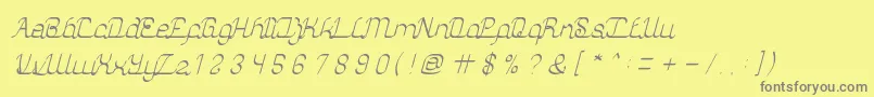 AuthenticLoveLight Font – Gray Fonts on Yellow Background