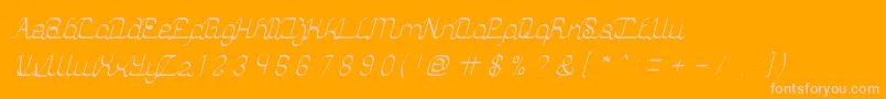 AuthenticLoveLight Font – Pink Fonts on Orange Background