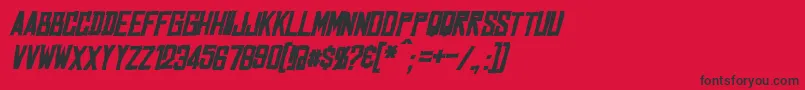 Police MarstonBoldItalic – polices noires sur fond rouge
