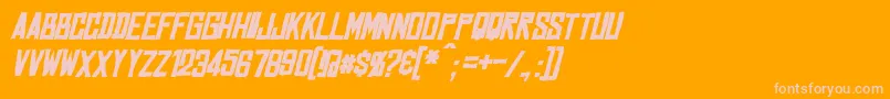 MarstonBoldItalic Font – Pink Fonts on Orange Background