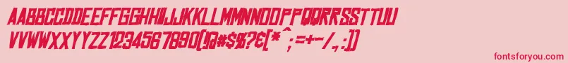 MarstonBoldItalic Font – Red Fonts on Pink Background