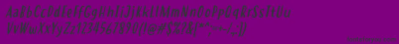 HastolerRegularItalic Font – Black Fonts on Purple Background