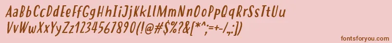 More about HastolerRegularItalic Font HastolerRegularItalic Font – Brown Fonts on Pink Background