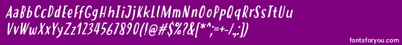 HastolerRegularItalic Font – White Fonts on Purple Background