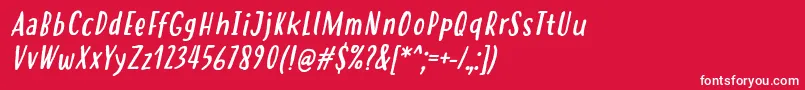 HastolerRegularItalic Font – White Fonts on Red Background
