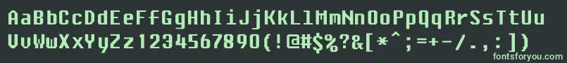 Шрифт Ascsys – зелёные шрифты на чёрном фоне