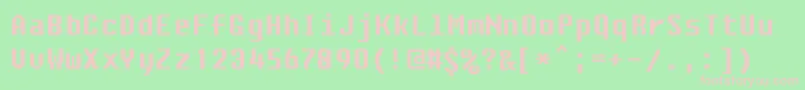 Ascsys Font – Pink Fonts on Green Background