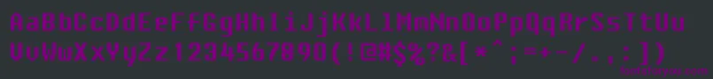 Шрифт Ascsys – фиолетовые шрифты на чёрном фоне