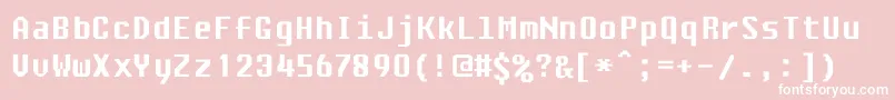 Шрифт Ascsys – белые шрифты на розовом фоне