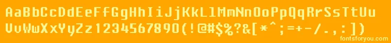 Lisätietoja Ascsys-fontista Ascsys-fontti – keltaiset fontit oranssilla taustalla