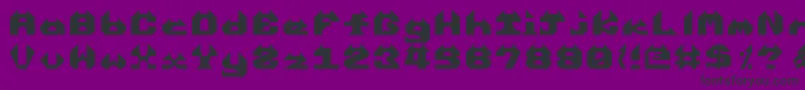 Enrealhorns Font – Black Fonts on Purple Background