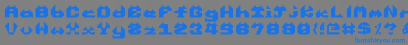 Enrealhorns Font – Blue Fonts on Gray Background