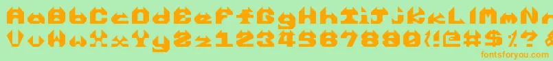 Enrealhorns Font – Orange Fonts on Green Background