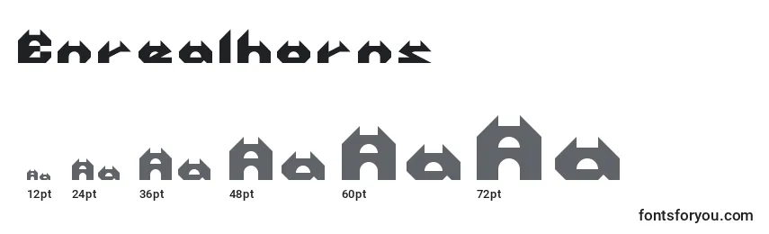 Enrealhorns Font Sizes
