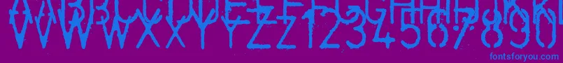 Coldcoffee2005 Font – Blue Fonts on Purple Background