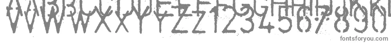 フォントColdcoffee2005 – 白い背景に灰色の文字