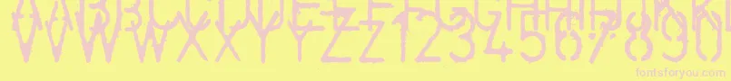 Coldcoffee2005 Font – Pink Fonts on Yellow Background