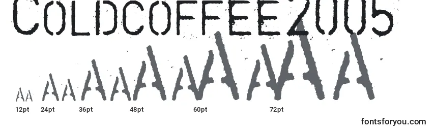 Größen der Schriftart Coldcoffee2005