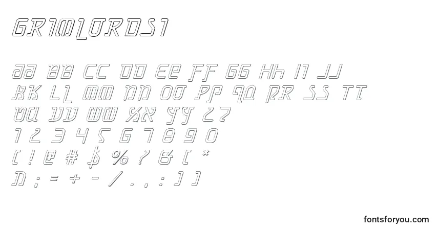 Grimlordsi-fontti – aakkoset, numerot, erikoismerkit