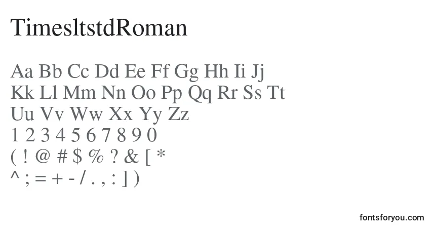 Schriftart TimesltstdRoman – Alphabet, Zahlen, spezielle Symbole