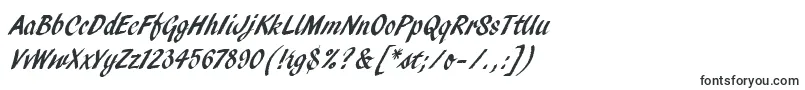 フォントPendryScriptLetPlain – 白い背景に黒い文字