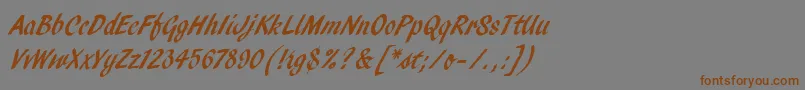 More about PendryScriptLetPlain Font PendryScriptLetPlain Font – Brown Fonts on Gray Background