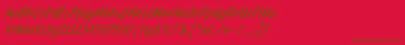 Подробнее о шрифте PendryScriptLetPlain Шрифт PendryScriptLetPlain – коричневые шрифты на красном фоне