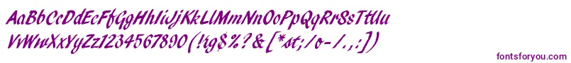 PendryScriptLetPlain Font – Purple Fonts on White Background