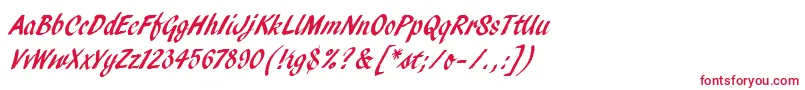 フォントPendryScriptLetPlain – 赤い文字