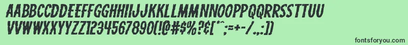 Carnivalcorpseexpandital Font – Black Fonts on Green Background