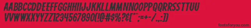 Carnivalcorpseexpandital Font – Black Fonts on Red Background